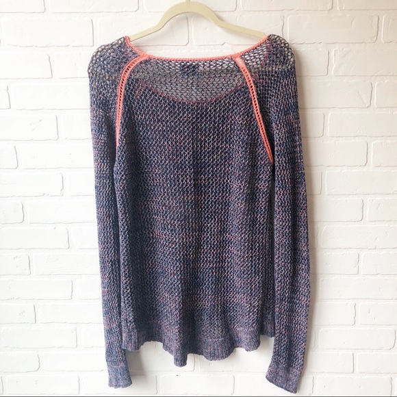 American Eagle Long Knit Sweater Blue/Purple L - Picture 6 of 7